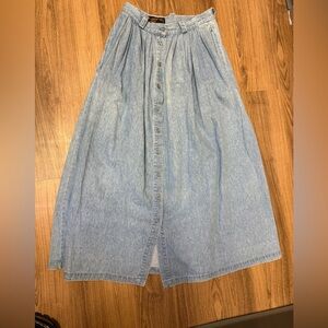 Eddie Bauer Light Blue A-Line Skirt Vintage made in USA